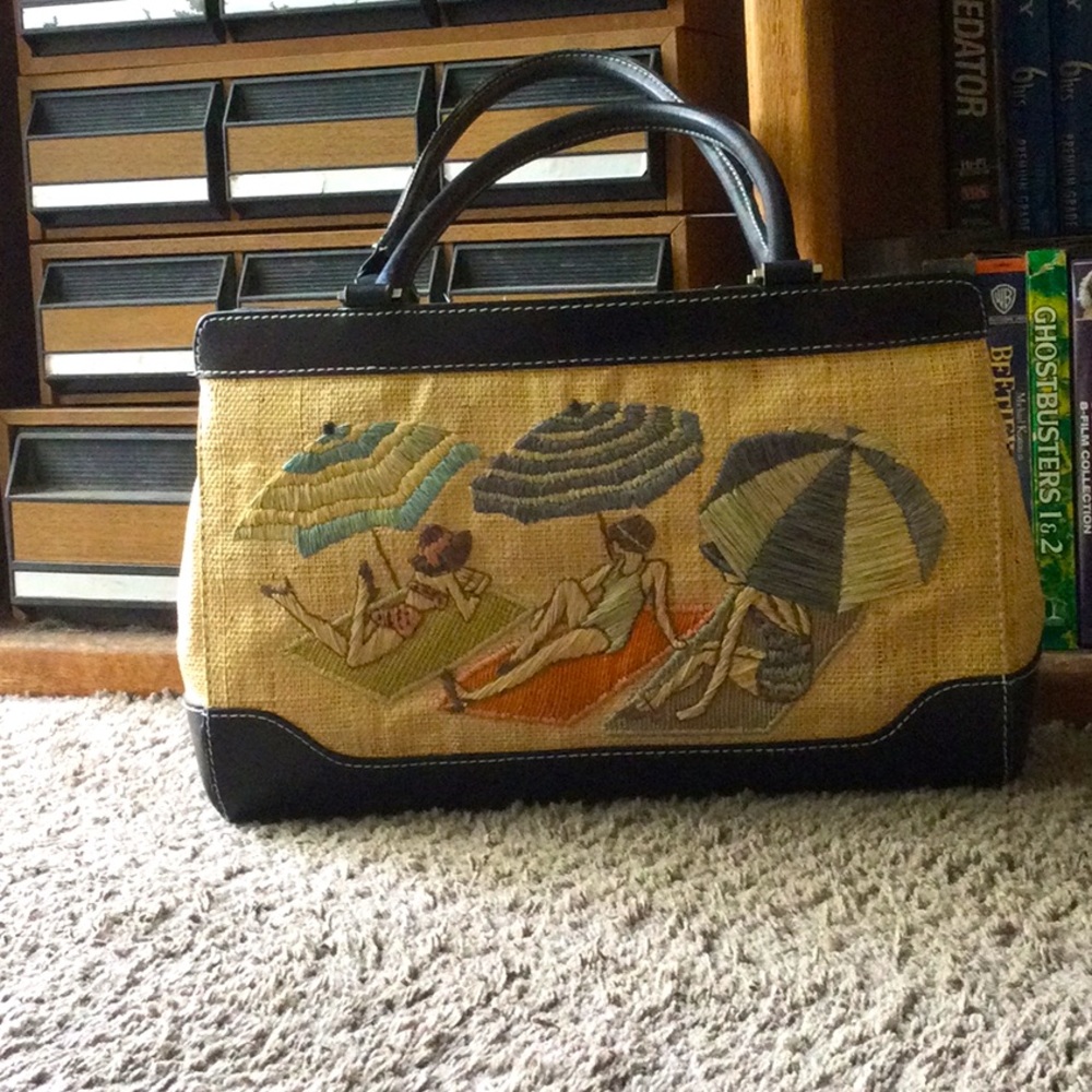Summer Tomkins Women Lounging on the Beach Purse